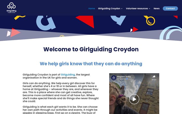 Screenshot of girlguidingcroydon.org