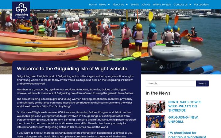 Screenshot of girlguidingisleofwight.co.uk