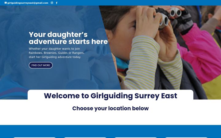 Screenshot of girlguidingsurreyeast.co.uk