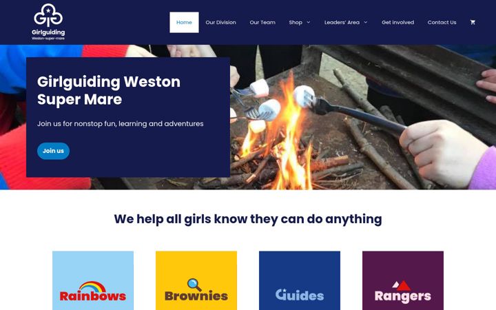 Screenshot of girlguidingwsm.org.uk
