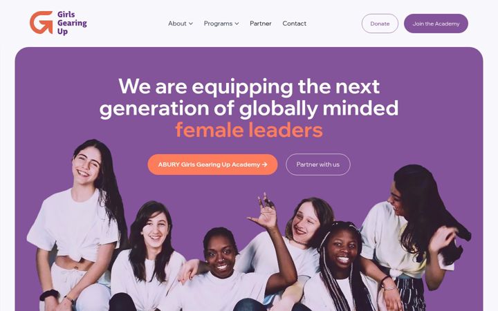 Screenshot of girlsgearingup.org
