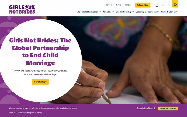 Screenshot of girlsnotbrides.org