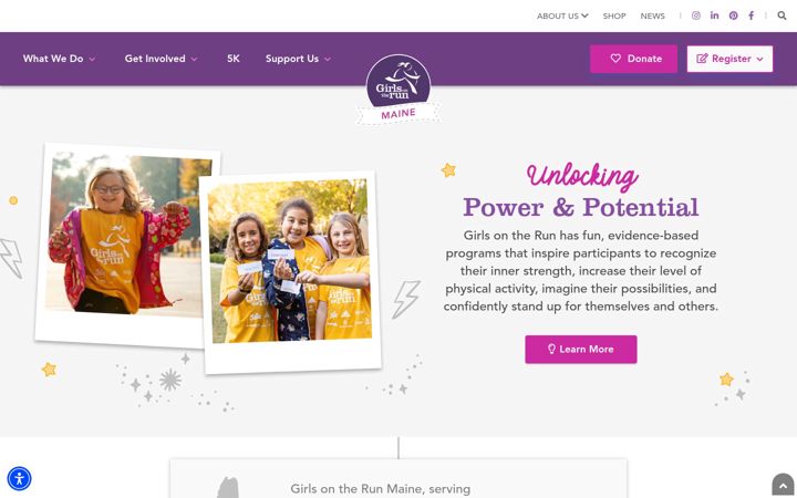 Screenshot of girlsontherunmaine.org