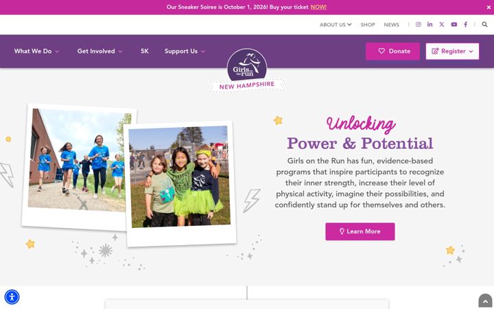 Screenshot of girlsontherunnh.org