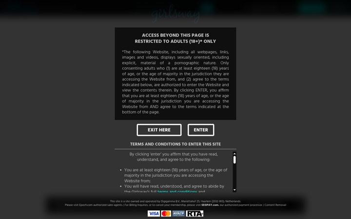 Screenshot of girlsway.com