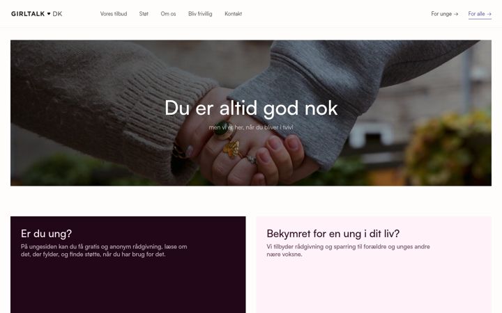 Screenshot of girltalk.dk