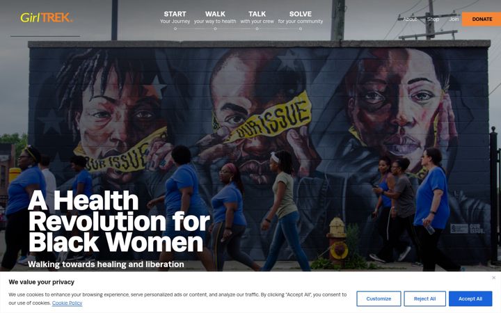 Screenshot of girltrek.org
