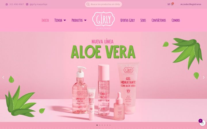 Screenshot of girlymaquillaje.com