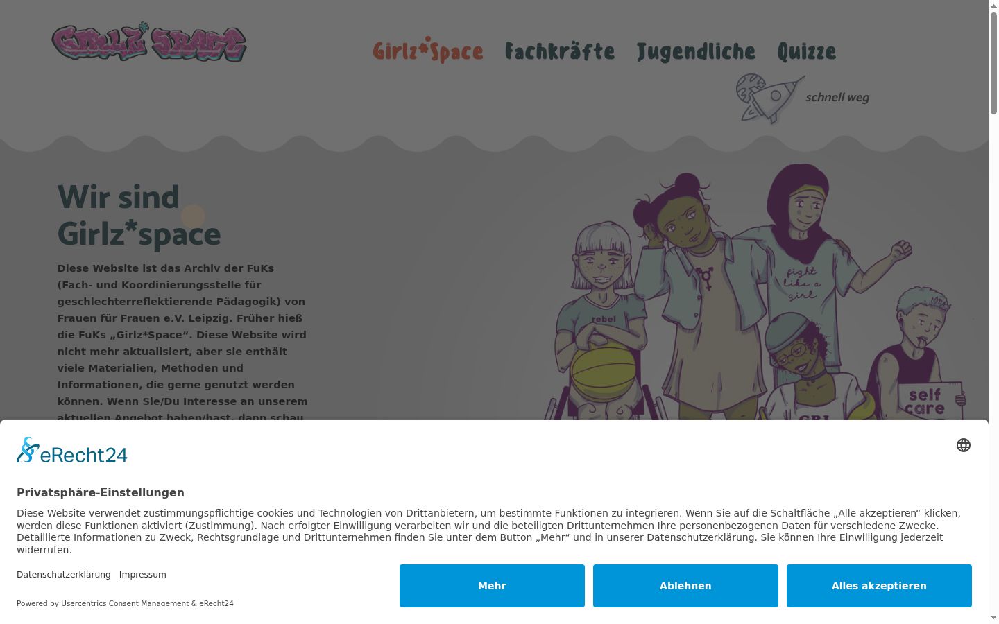 Screenshot del banner di consenso mostrato prima di qualsiasi interazione