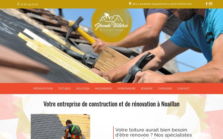Screenshot of gironde-toitures.fr