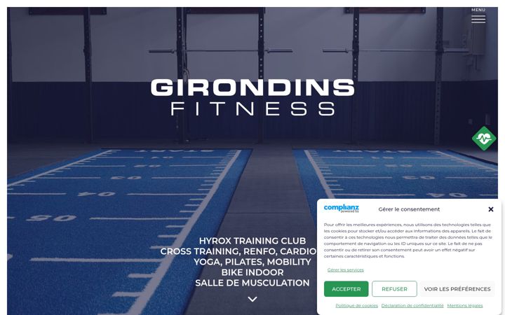 Screenshot of girondins-fitness.com