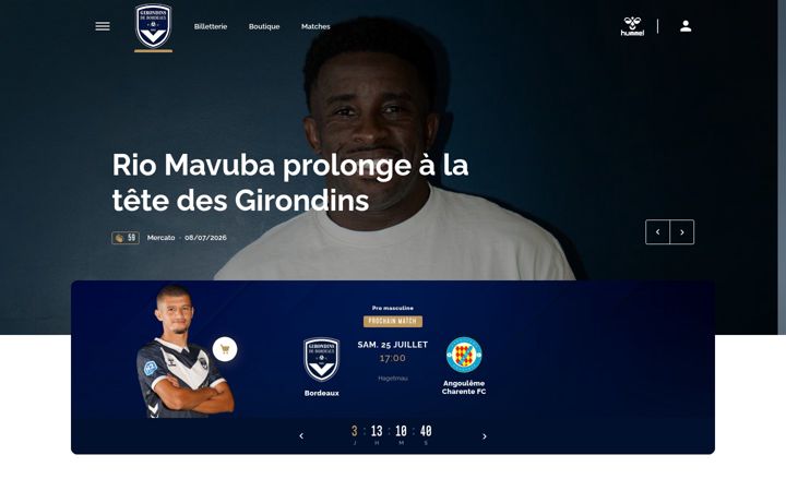 Screenshot of girondins.com