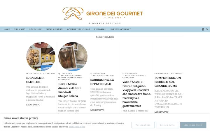 Screenshot of gironedeigourmet.it