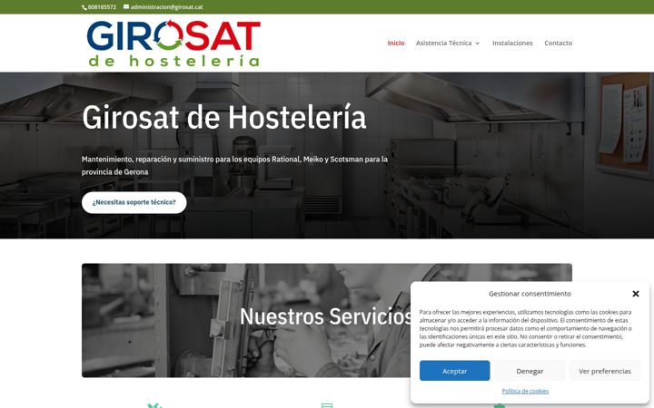 Screenshot of girosatdehosteleria.com