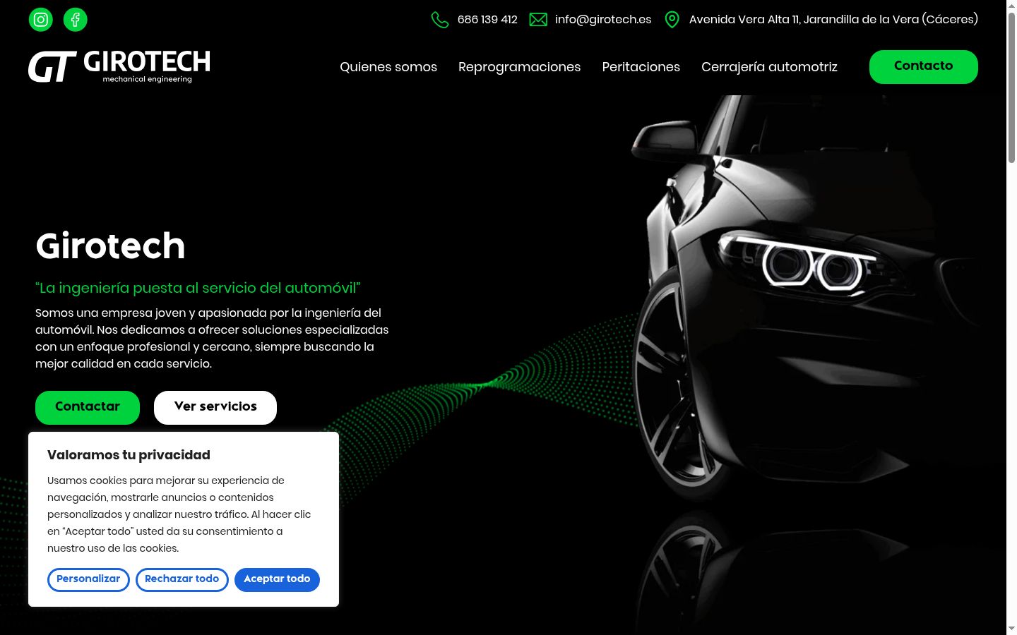 Screenshot del banner di consenso mostrato prima di qualsiasi interazione
