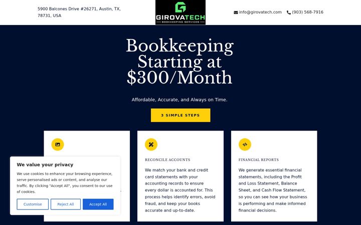 Screenshot of girovatech.com