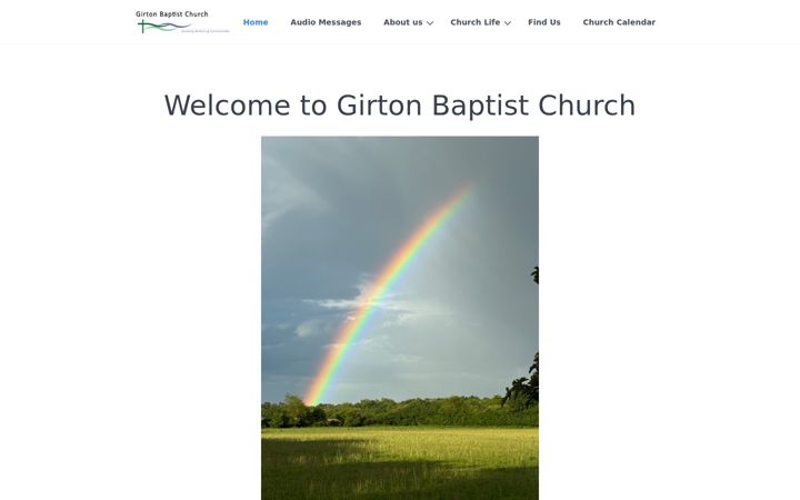 Screenshot of girtonbaptistchurch.org.uk