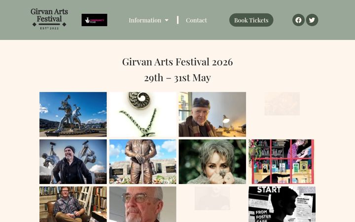 Screenshot of girvanartsfestival.com