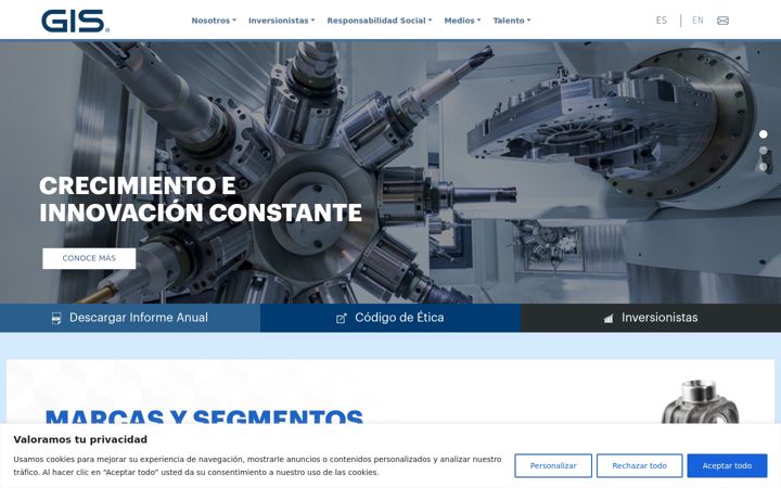 Screenshot of gis.com.mx