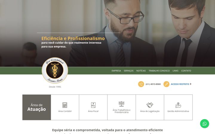 Screenshot of gisacontabilidade.com.br