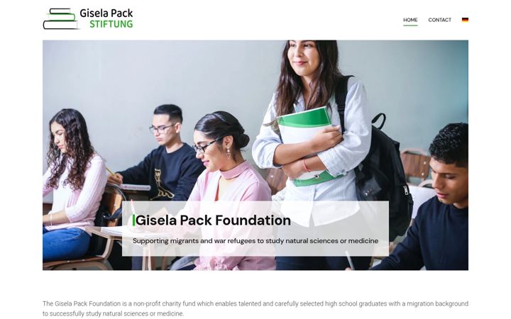 Screenshot of gisela-pack-stiftung.de
