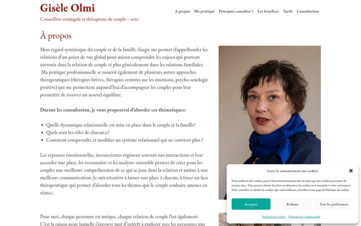 Screenshot of gisele-olmi.ch
