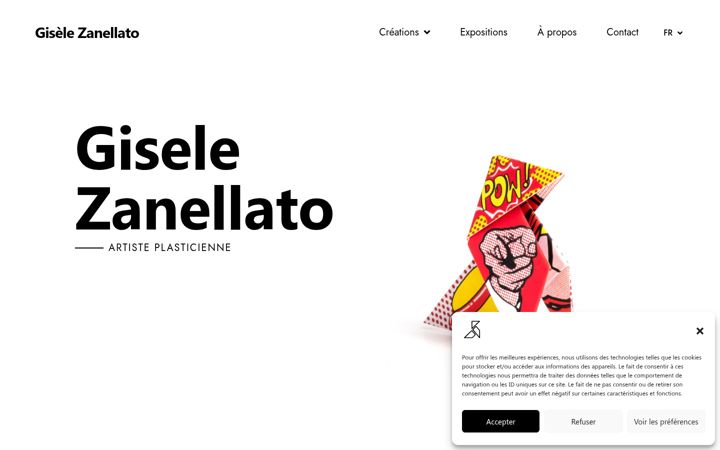 Screenshot of giselezanellato.com