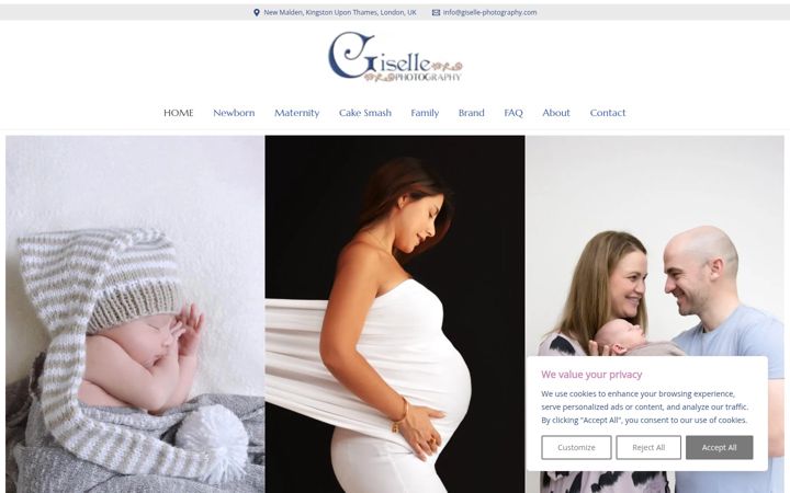 Screenshot of giselle-photography.com
