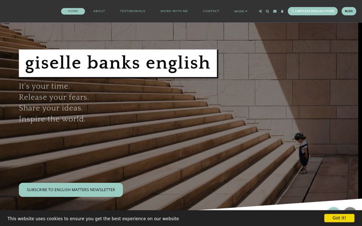 Screenshot of gisellebanksenglish.com