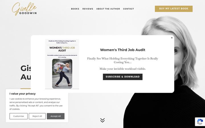Screenshot of gisellegoodwin.com