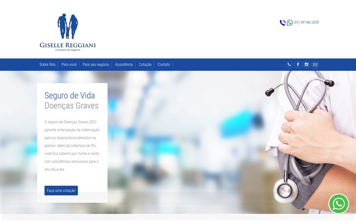 Screenshot of giselleseguros.com.br