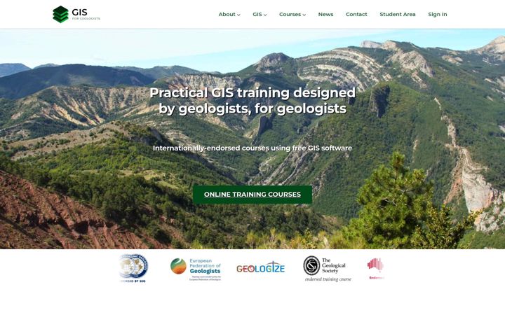 Screenshot of gisforgeologists.com