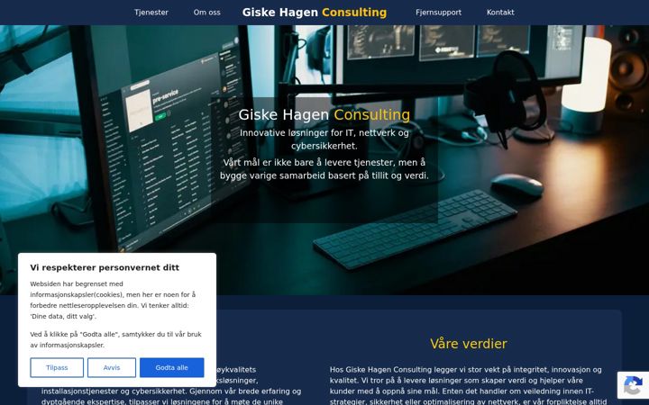 Screenshot of giske-hagen.no