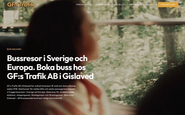 Screenshot of gislavedstrafik.se