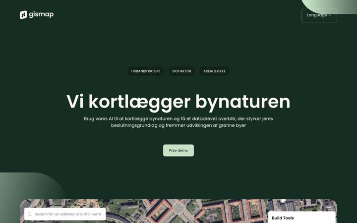 Screenshot of gismap.dk