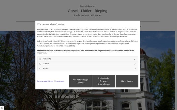 Skjermbilde av gissel-loeffler.de
