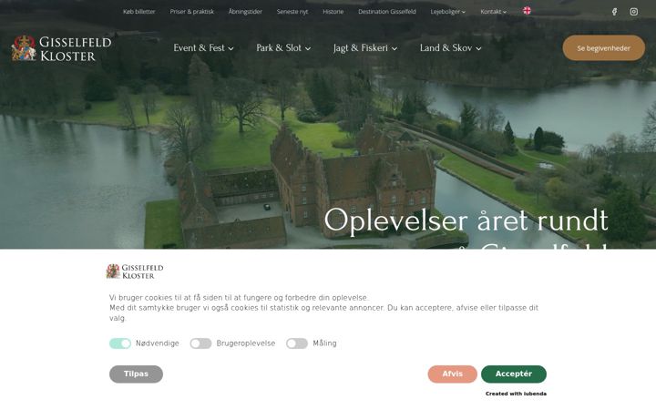 Screenshot of gisselfeld-kloster.dk
