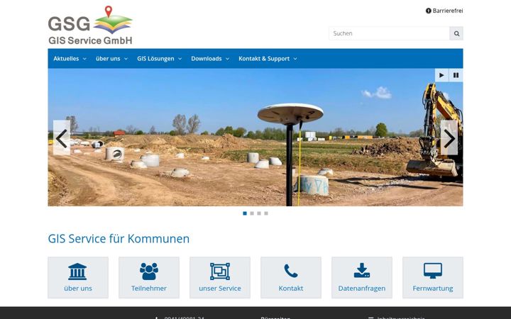 Screenshot of gisservicegmbh.de