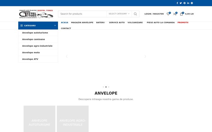 Screenshot of gistel.ro