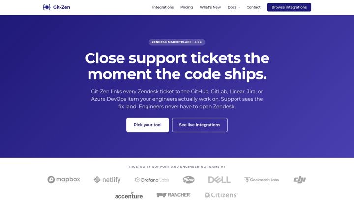 Screenshot of git-zen.com