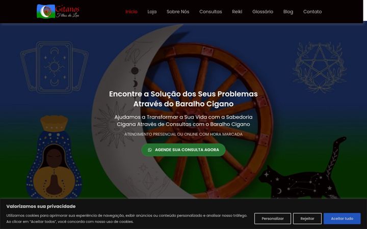 Screenshot of gitanos.com.br