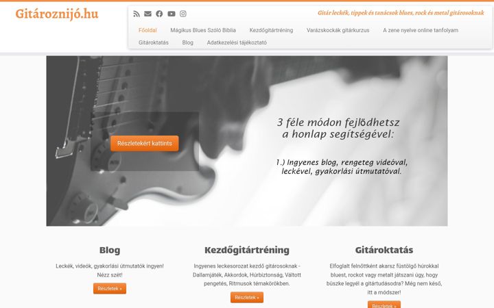 Screenshot of gitaroznijo.hu