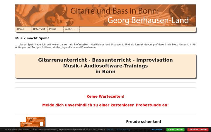 Screenshot of gitarre-bonn.de