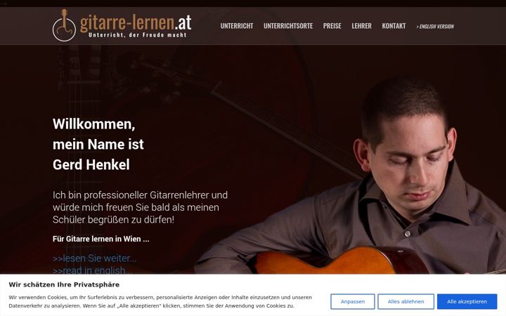 Screenshot of gitarre-lernen.at