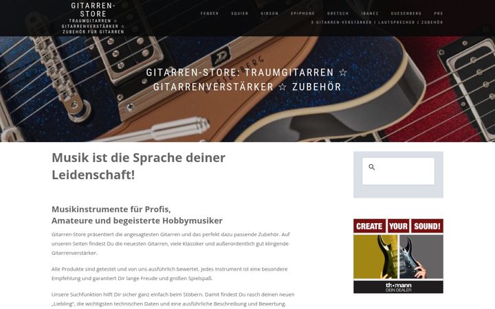 Screenshot of gitarren-store.com