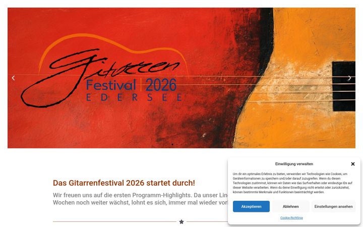 Screenshot of gitarrenfestival-edersee.com