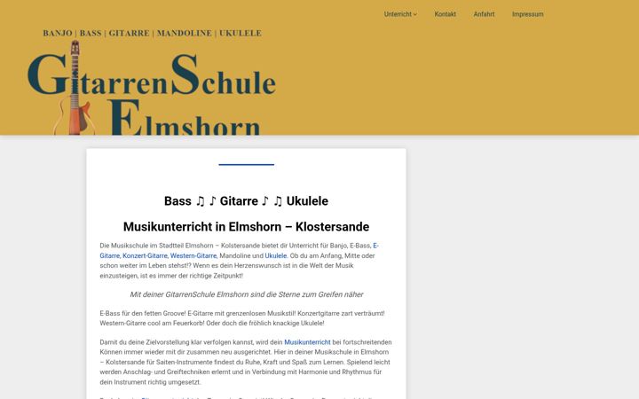 Screenshot of gitarrenschule-elmshorn.de