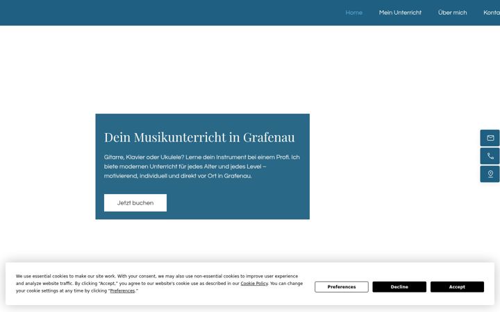 Screenshot of gitarrenunterricht-grafenau.de