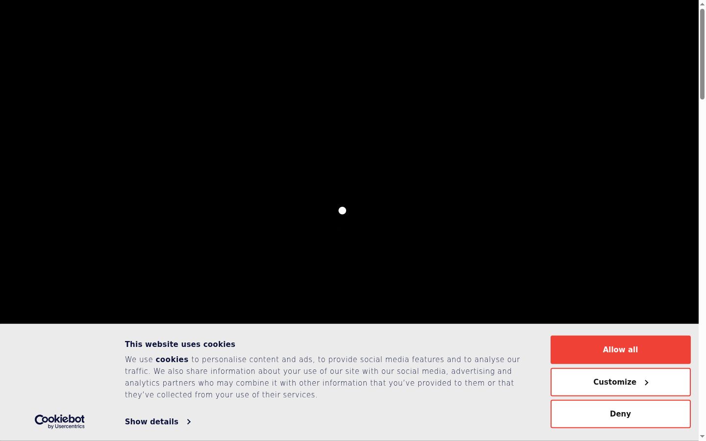 Screenshot des Einwilligungsbanners vor jeglicher Interaktion