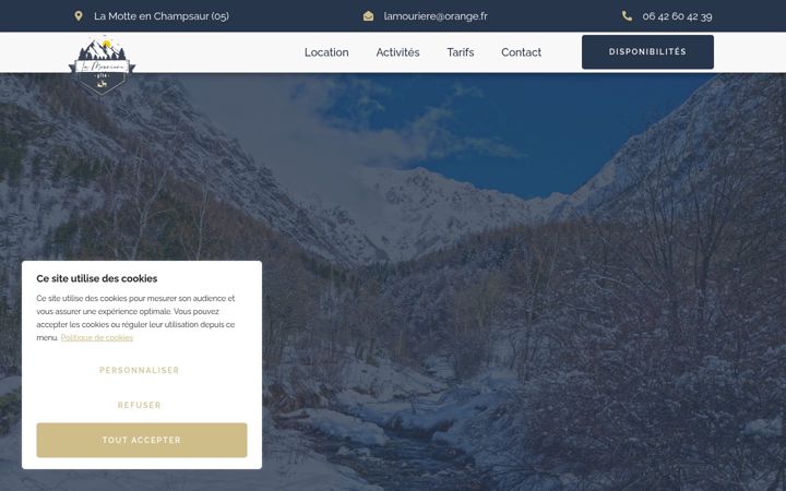 Screenshot of gite-alpes05.fr